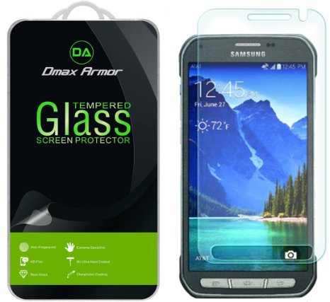 [2-Pack] Samsung Galaxy S6 Active Screen Protector, (Not Fit For Galaxy S6) Dmax Armor® [Tempered Glass] 0.3mm 9H Hardness, Anti-Scratch, Anti-Fingerprint, Bubble Free [ Lifetime Warranty]