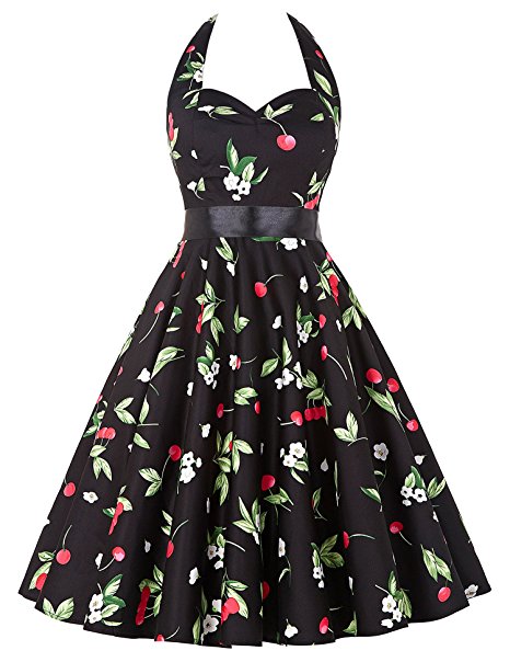 Halter Vintage Swing Dresses for Women CL4599/ CL6075