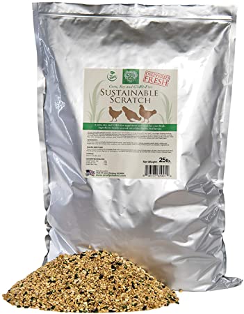 Small Pet Select Sustainable Chicken Scratch, Non-GMO, Corn Free, Soy Free. Locally Sourced & Made in Small Batches. 25 lb