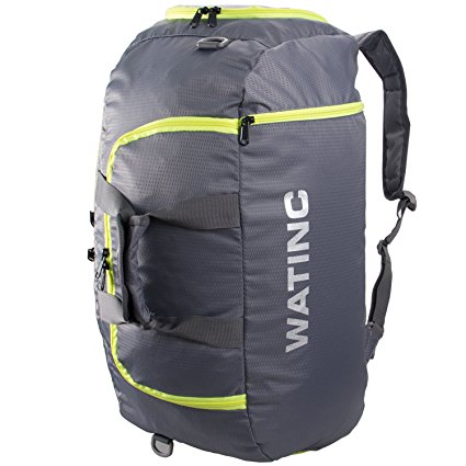 WATINC 3-Way Travel Duffel Backpack Luggage Gym Sports Bag with Shoe Compartment