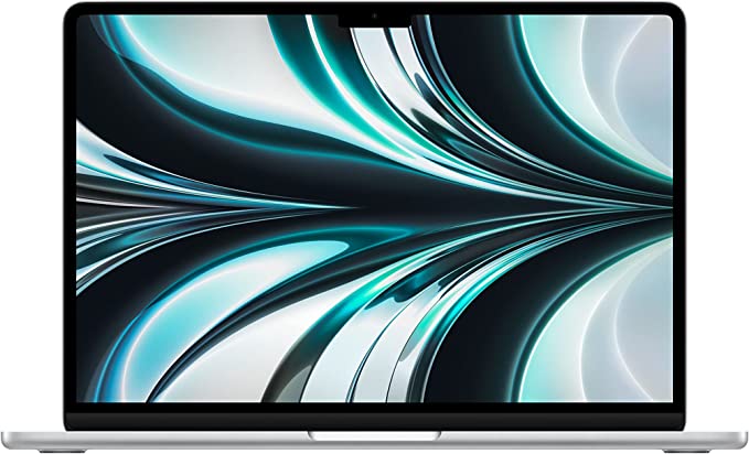 2022 Apple MacBook Air Laptop mit M2 Chip: 13,6" Liquid Retina Display, 8GB RAM, 256 GB SSD Speicher, beleuchtete Tastatur, 1080p FaceTime HD Kamera. Kompatibel mit iPhone/iPad; Silber