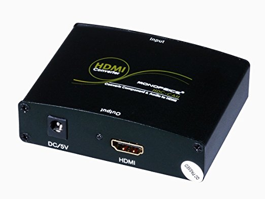 Monoprice 105971 Component YPbPr and S/PDIF Digital Coaxial/Optical Toslink Audio to HDMI Converter