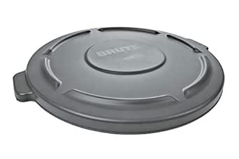 Rubbermaid FG263100GRAY Commercial Round Brute Container Lid, Gray 32 gallon