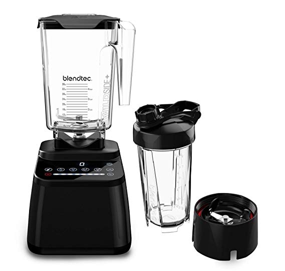 Blendtec DD28PA01A-A1AP1D8 Designer Series Countertop Blender 90 oz & 34 oz Black Go Jar