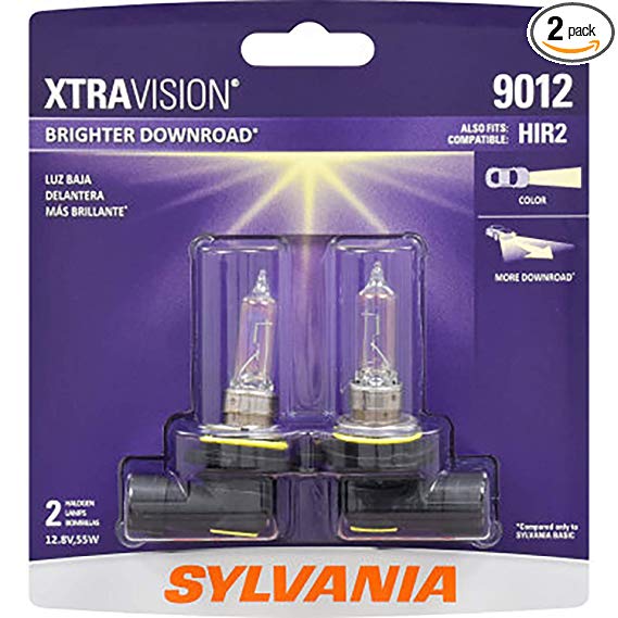 SYLVANIA 9012 XtraVision Halogen Bulb, (Contains 2 Bulbs)