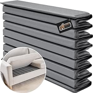 Gorilla Grip Heavy Duty Couch Cushion Support Board to Fix Sagging Sofas, 21.5"x70" Sofa, Thick Plywood Boards Add Strong Seat Supports, Stays in Place, Replacement Stuffing Under Couches, Gray