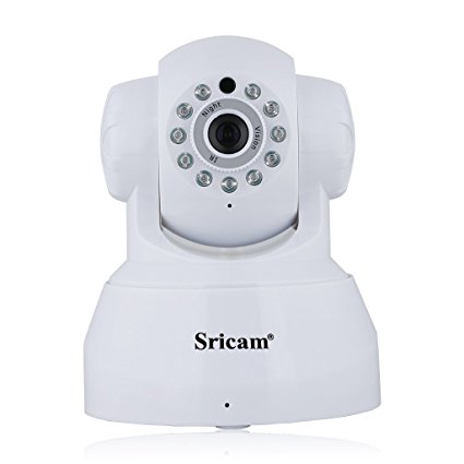 Sricam 720P Wireless Camera Baby Monitor and Home Security Camera,HD,IP Camera,P2P Network Camera, Video Monitoring White