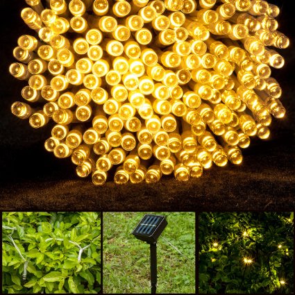 LightsEtc 100 LED Solar String Lights, 39-Feet, Warm White