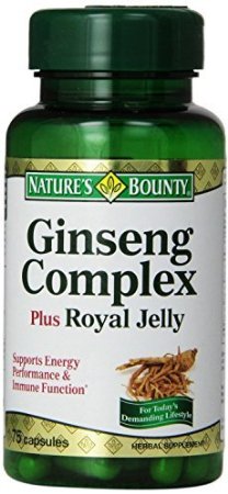 Natures Bounty Ginseng Complex Plus Royal Jelly 75 Caps Pack of 4