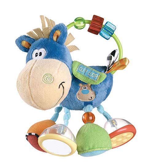 Playgro Activity Rattle Clip Clop, Learning Toy, From 3 Months, BPA-free, Playgro Toy Box Horse Clip Clop, Blue/Multicoloured, 40016