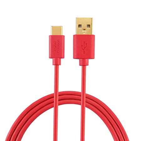 USB Type C Cable 5ft, CableCreation USB-C to Standard USB 2.0 A Charger Data Cable, Compatible Moto Z8, Huawei P9, Honor 8, Mate 20, Galaxy S9/ S9 Plus, OnePlus 2/3 and More, Red [56K Ohm Resistance]