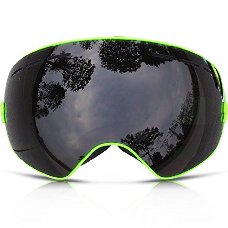 Zionor Snowmobile Snowboard Skate Ski Goggles with Detachable Lens