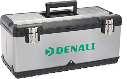 Amazon Brand - Denali Tool Box with Metal Latches, 23-inch