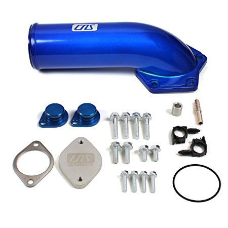 CNS EGR-DK-800 EGR Valve Cooler Delete Kit with Intake Elbow   Silicone Sealant for 04-10 Ford F-Series Super Duty 6.4L (391ci) OHV V8 PowerStroke Diesel Turbo by CNS EngineParts