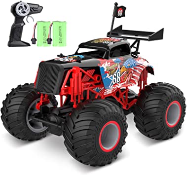 tech rc Remote Control Car 2.4g Monster Truck 15km/h High Speed RC Car for Kids, All-Terrain Off-Road Vehicle 50min Play Time, Great Gift Choice for Boys & Girls - 68