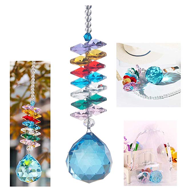 H&D 30mm Crystal Ball Prism Rainbow Maker Collection Hanging Suncatcher Wedding Favors