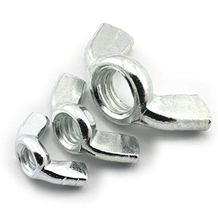 30 Pack Wing Nuts Assorted Kit Zinc Plated Fasteners Parts Butterfly Nut ( 10pcs 1/4"-20   10pcs 5/16"-18  10pcs 3/8"-16 )