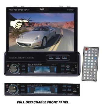 Pyle PLTS77DU 7-Inch Single-DIN In-Dash Motorized TFT/LCD Touchscreen Monitor Receiver with DVD/CD/MP3/MP4/USB/SD/AM-FM/RDS (Discontinued by Manufacturer)