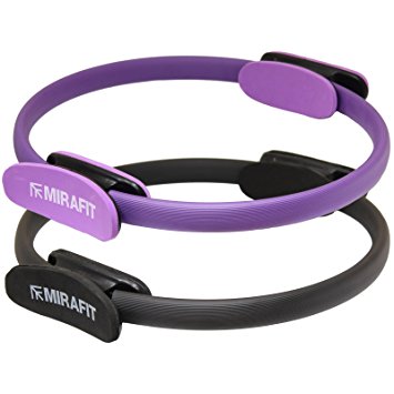 MiraFit Deluxe Double Handle Pilates Ring - Black or Purple