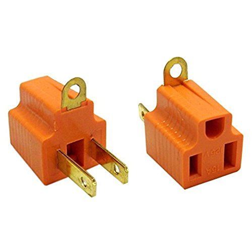 C&E 2 PCS 3 Prong to 2 Prong Grounding Converter, CNE614021