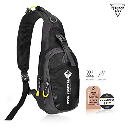 Forbidden Road Sling Bag Hiking Backpack Daypack Camping Shoulder Waterproof Nylon Durable Soft Foldable for Traveling Mountain Climbing Cycling Outdoor Activities - Multi Colors