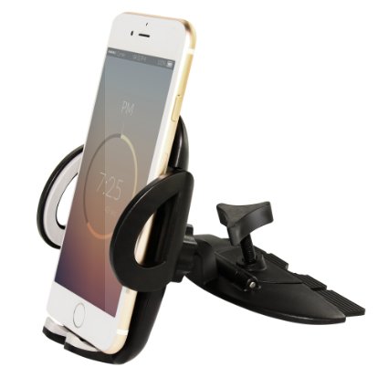 Car Mount Ipow One Touch Release 45quot Universal Cd Phone Car Mount Holder Cradle for Iphone 6 Plus6 Samsung Galaxy S6 Edges6 S5 S4 S3 Note 4 Nexus 6 Lg G3 Moto All Smartphone with Any Phone Case