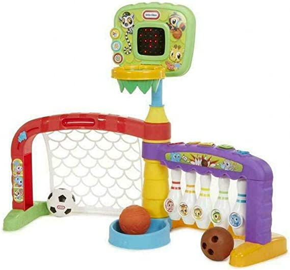 Little Tikes Little Tikes 3-in-1 Sports Zone for Children - Basketball, Soccer & Bowling - Hours of Active Play - Promotes Balance & Coordination, For 9 Months to 3 Years