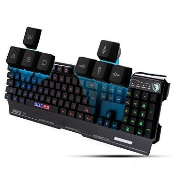 SADES Blademail PC Gaming Keyboards 19 non-conflict keys Metal Material (Black)