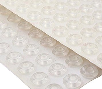 50 Pcs Clear Self-Adhesive Sound Noise Dampening Door Cabinets Rubber Bumpers Stop Protector Buttons Pads