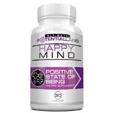 Happy Mind 1 Pack  30 Capsules - Eliminate Stress Anxiety and Panic Attacks Use Daily to Enjoy Stress Reduction Relaxation Enhanced Mood Calm and Overall Happiness and Well Being without Harmful Side Effects Guaranteed to Work or Your Money Back