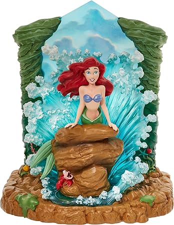 Enesco Disney Showcase The Little Mermaid Ariel Crashing Waves Lit Figurine, 9 Inch, Multicolor