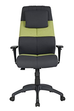 VIVA OFFICE High Back Fabric Office Chair with Movable Headrest and Adjustable Armrest