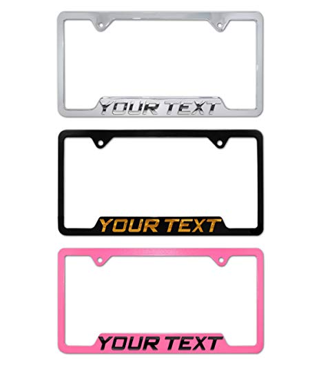Elektroplate 3D Personalized Text Metal License Plate Frame - Cutout Version