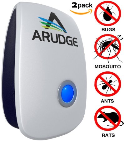 Extra Effective Ultrasonic Pest Repeller, for Indoor Use! Ideal Pest Control for Ants, Roaches, Spiders, Mosquitoes, Small Rodents and More - No Batteries Needed - 100% Satisfaction Guarantee