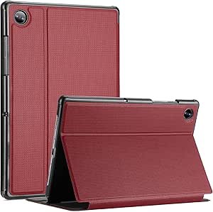 ProCase for Galaxy Tab A8 10.5" 2021 Case SM-X200 SM-X205 SM-X207, Shockproof Lightweight Slim Protective Book Case Folio Cover -Red