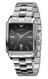 Emporio Armani Gents AR0482 Classic Watch Stainless Steel Bracelet with Black Dial