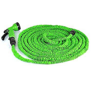 Greenmall Expandable Garden Water Hose With 7 Functions Sprayer-Green (50ft)