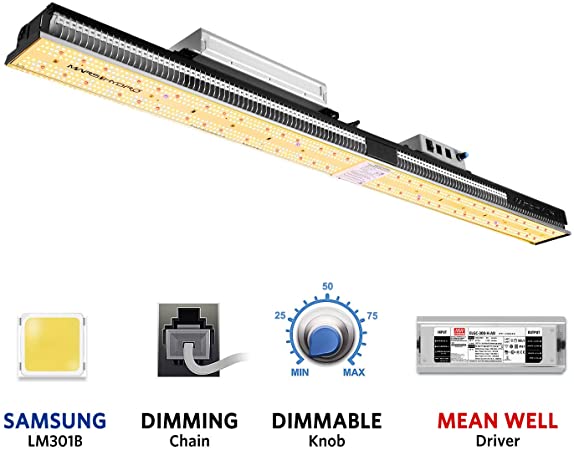 MARS HYDRO SP 3000 LED Grow Light with Samsung Chips & MeanWell Driver Daisy-Chain Dimming Power Switch On/Off UV IR Commercial Grow Lights for Indoor Plants Hydroponics Greenhouses (960pcs LEDs)