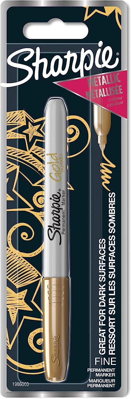 SHARPIE Permanent Marker | Fine Tip | Gold | 1 Count