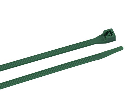 Gardner Bender 46-308G Cable Tie, 8 Inch., 75 lb. Tensile Strength, Wire / Cord Management Industrial and Household Use, Nylon Zip Tie, 100 Pk., Green
