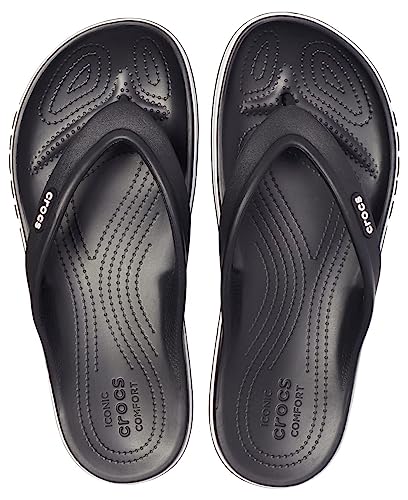 crocs Men Bayaband Flip Flop (Black and White Color) UK Size-8 / M9