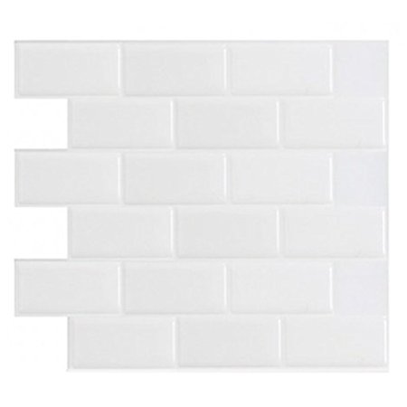 Art3d 12" x 12" Peel and Stick Kitchen Backsplash Wall Tile, White Subway Backsplash Tile