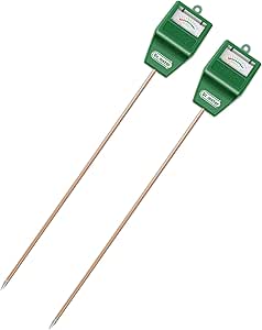 Soil Moisture Meter, 2 Pack Long Probe Soil Tester Hygrometer for Houseplants - Dr.meter Plant Water Gauge Meter for Garden Lawn Farm Indoor & Outdoor Use, No Battery Needed, Gardening Gifts