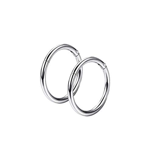 OUFER 316L Surgical Steel 16G Hinged Hoop Earrings Hinged Segment Rings Cartilage Earrings Lip Segment Nose Hoop Ring