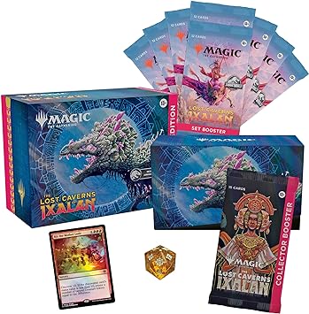 Magic: The Gathering The Lost Caverns of Ixalan Bundle: Gift Edition - 8 Set Boosters, 1 Collector Booster   Accessories