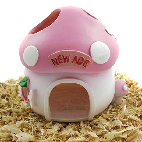 Alfie Pet by Petoga Couture - Mushroom Hideout Hut for Small Animals like Dwarf Hamster and Mouse