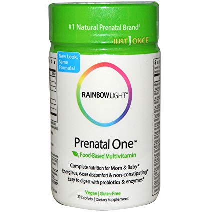 Rainbow Light Prenatal One Just Once Food-Based Multivitamin 30 Tablets