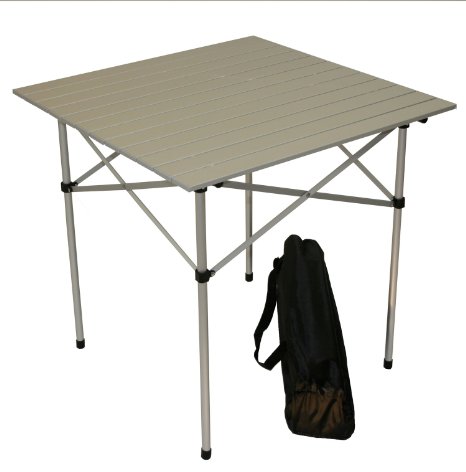 Table in a Bag TA2727GA Tall Aluminum Portable Table With Carrying Bag, Grey