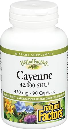 Natural Factors - Cayenne 470 mg - 90 Capsules