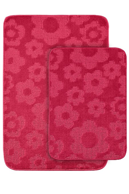 Garland Rug Flower 2-Piece Bath Rug Set, Pink